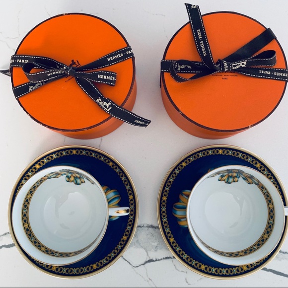 Hermes Other - Hermes Vintg Cocarde de Soie Teacup & Saucer Set 2